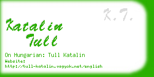 katalin tull business card